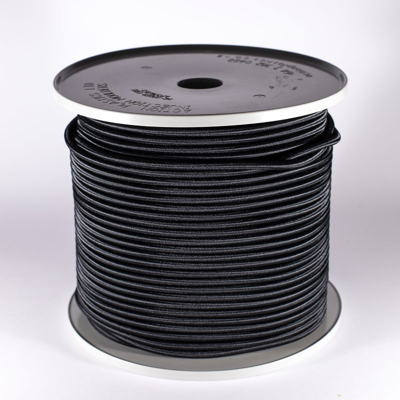 Black 5mm 10 mètres de corde de choc élastique en corde élastique Corde de choc élastique en corde élastique forte noire chaîne extensible robuste pour extérieur 